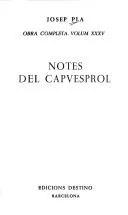 Portada de Notes del capvesprol